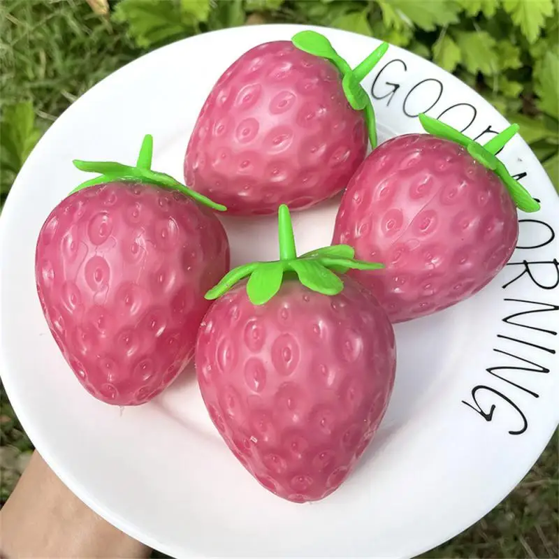 

Pinch Music Discoloration In Case Of Light Discoloration Vent Ball Strawberry Comfortable Touch Decompression Artifact Durable