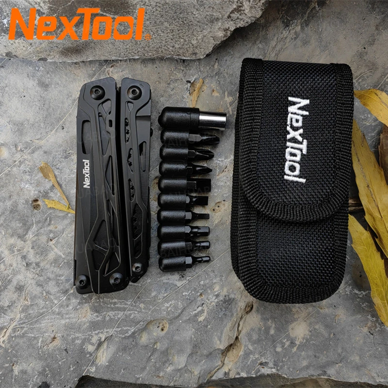 NexTool Black Knight Unlocked 11-In-1 EDC Knife Pocket Knives Survival Kit Multi Tool Pliers Hand Tools Screwdriver Multi-tool