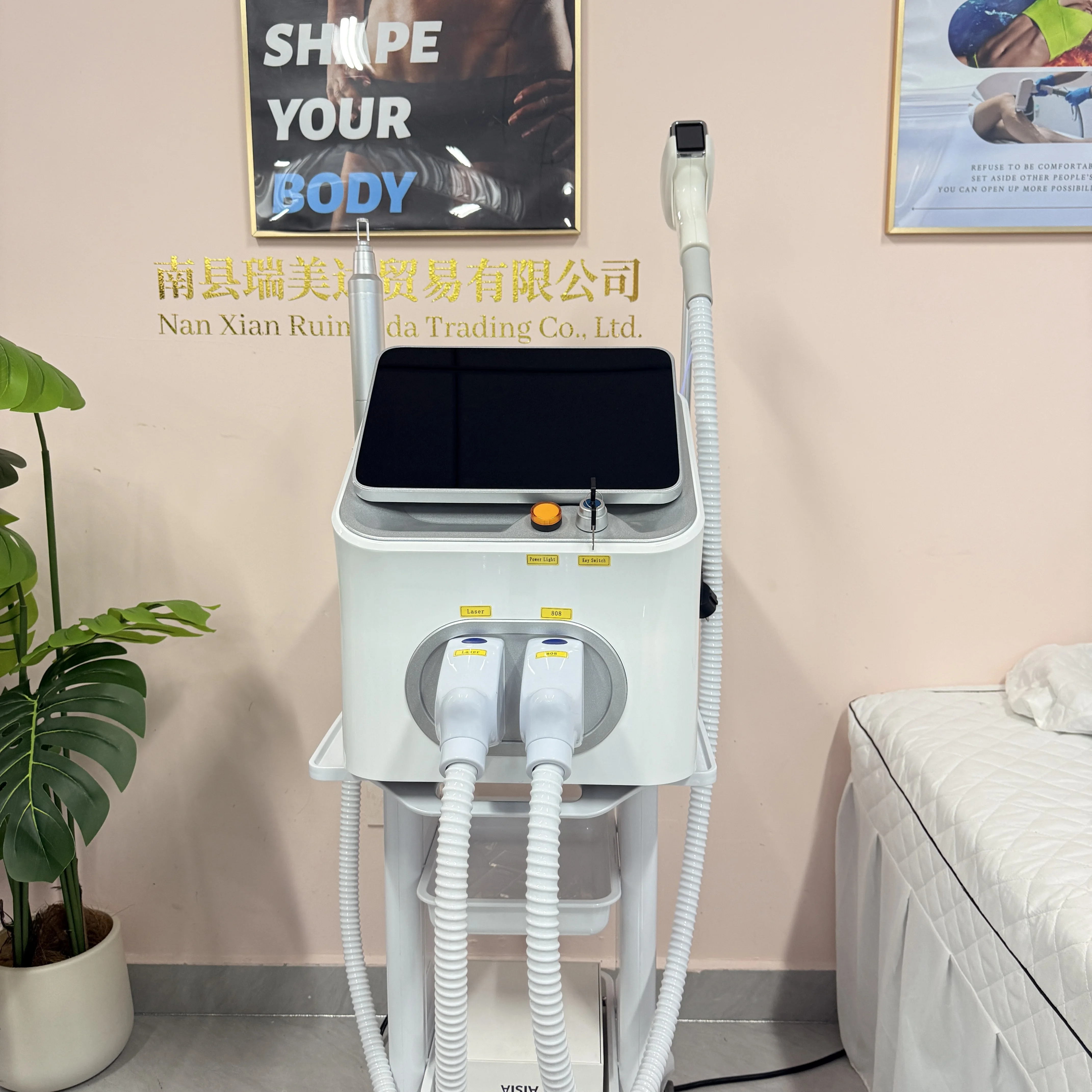 Professional 2 IN 1 10Bars Diode Laser 5000w Hair Removal Device FAC Laser Picosecond Tattoo Removal Permanent Hair Removal 4