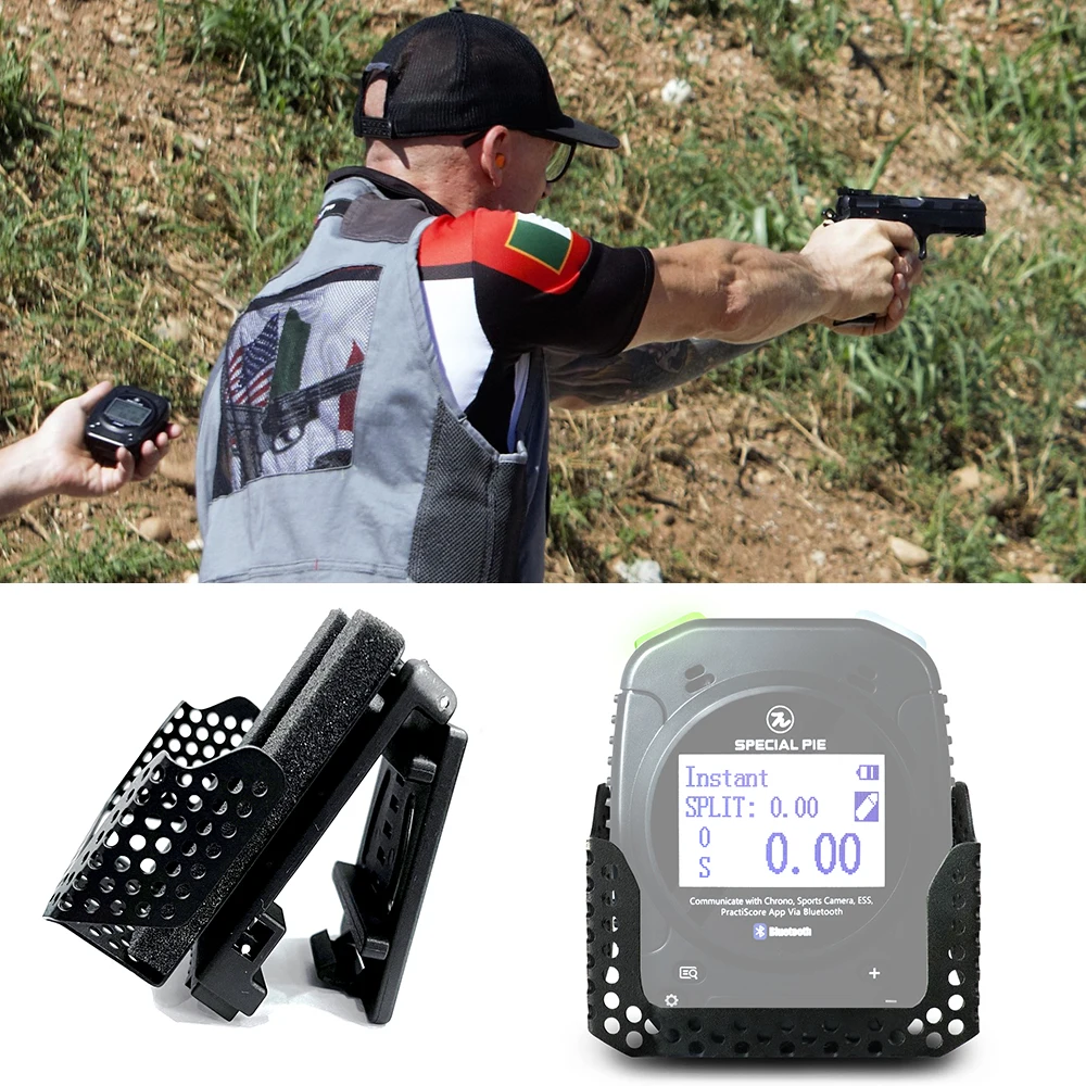 Professional Quick-Draw Holster for M1A2 Shot Timer Tactical Belt-Mount Timer Case for Shooting Practice & Competitions