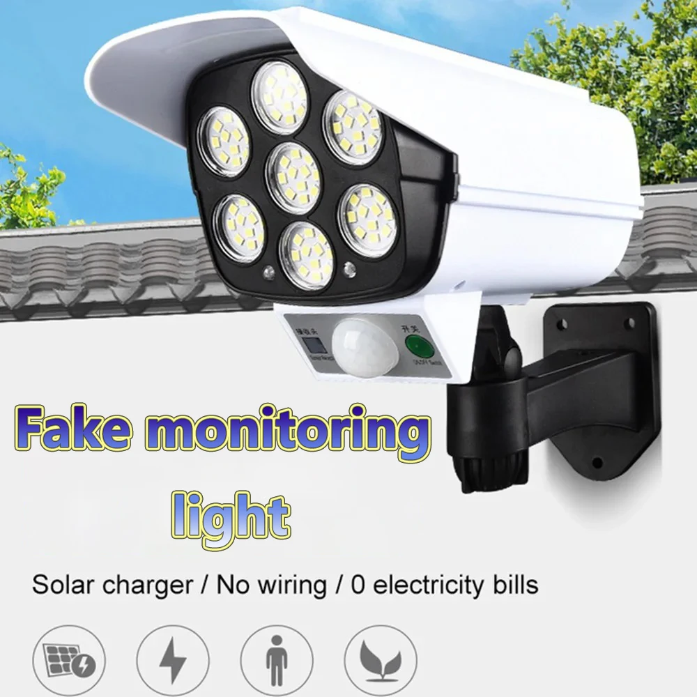 

Simulation Monitoring Fake Camera Solar Light Motion Sensor Dummy Camera Spotlight Waterproof Home Garden courtyard Street Light