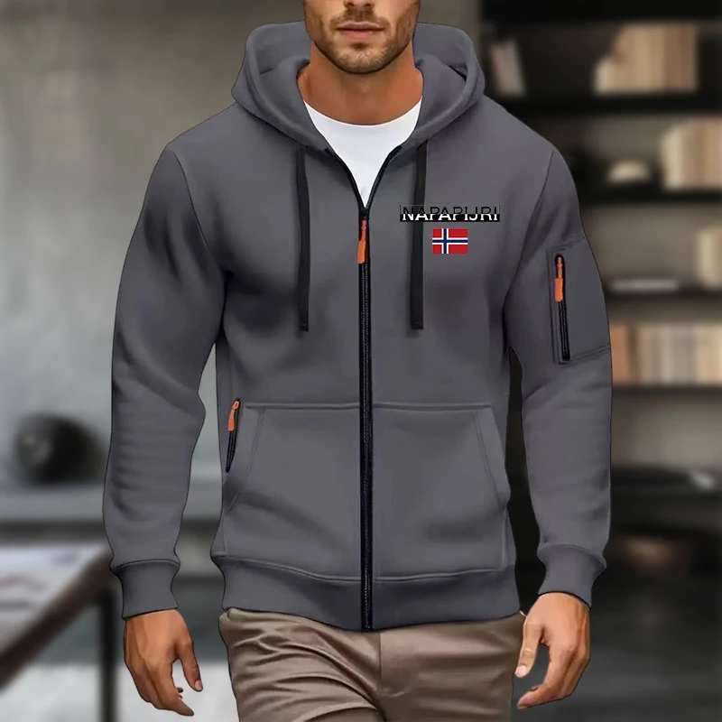 Unisex Retro Oversized Fleece Zipper Hoodie