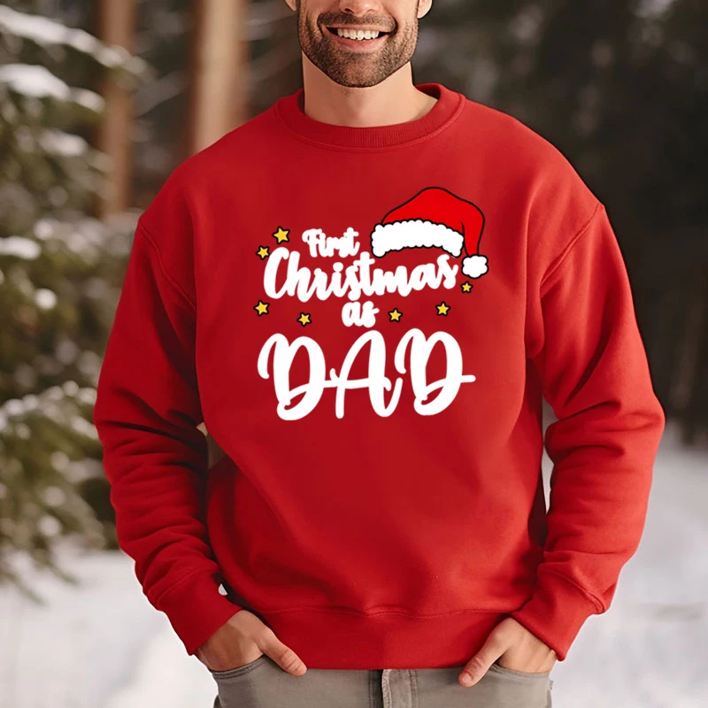 thumbnail image 4 of Sudaderas familiares a juego Primera Navidad Como mamá Papá Hermano Hermana Diseño Sudadera clásica Sudadera con capucha a juego familiar navideña, 4 of 5