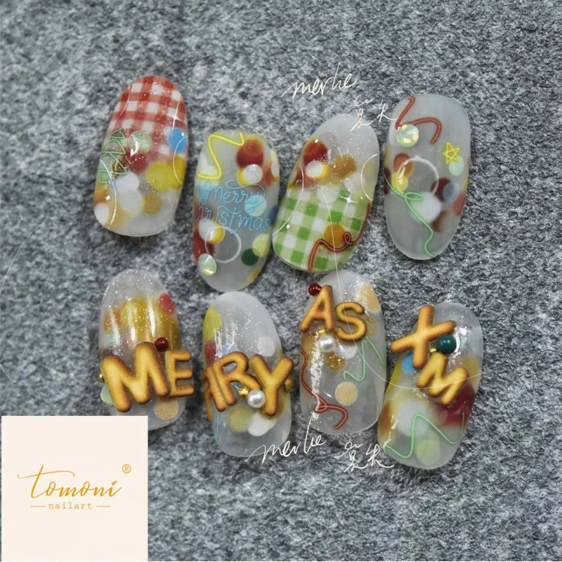 

[Meow.Sensei] Series Ms Moloss Cooperation Adhesive Manicure Stickers Middle Style Nail Sticker Letters and Numbers