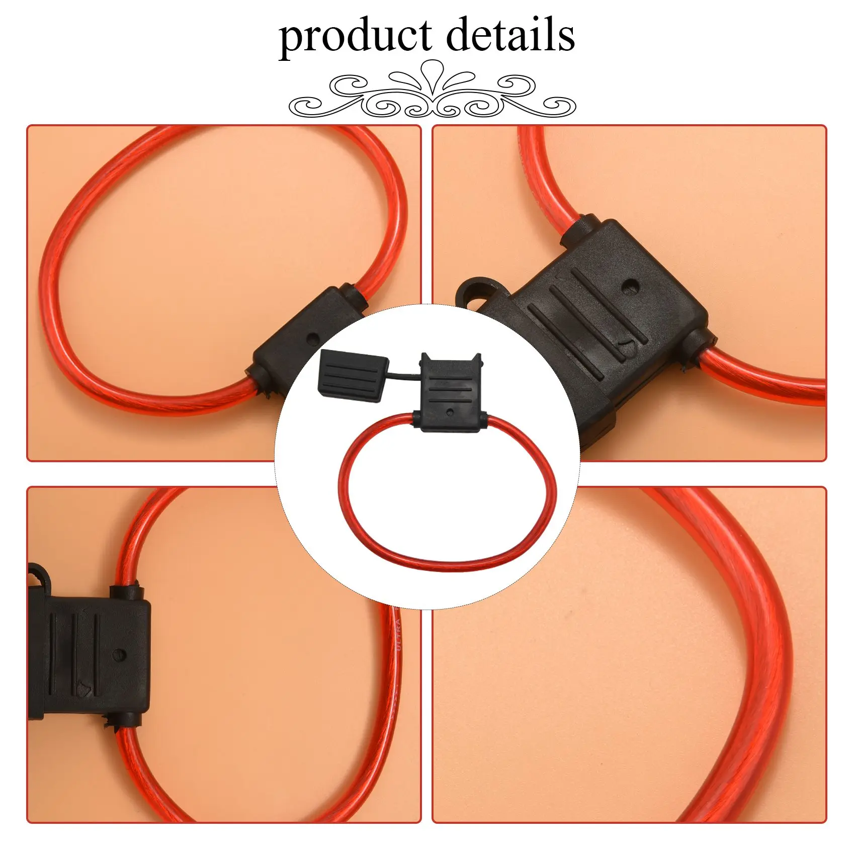 8 AWG Gauge MAXI Blade Fuse Holder Inline Wire 12-24V Volt Waterproof + 40A Fuse