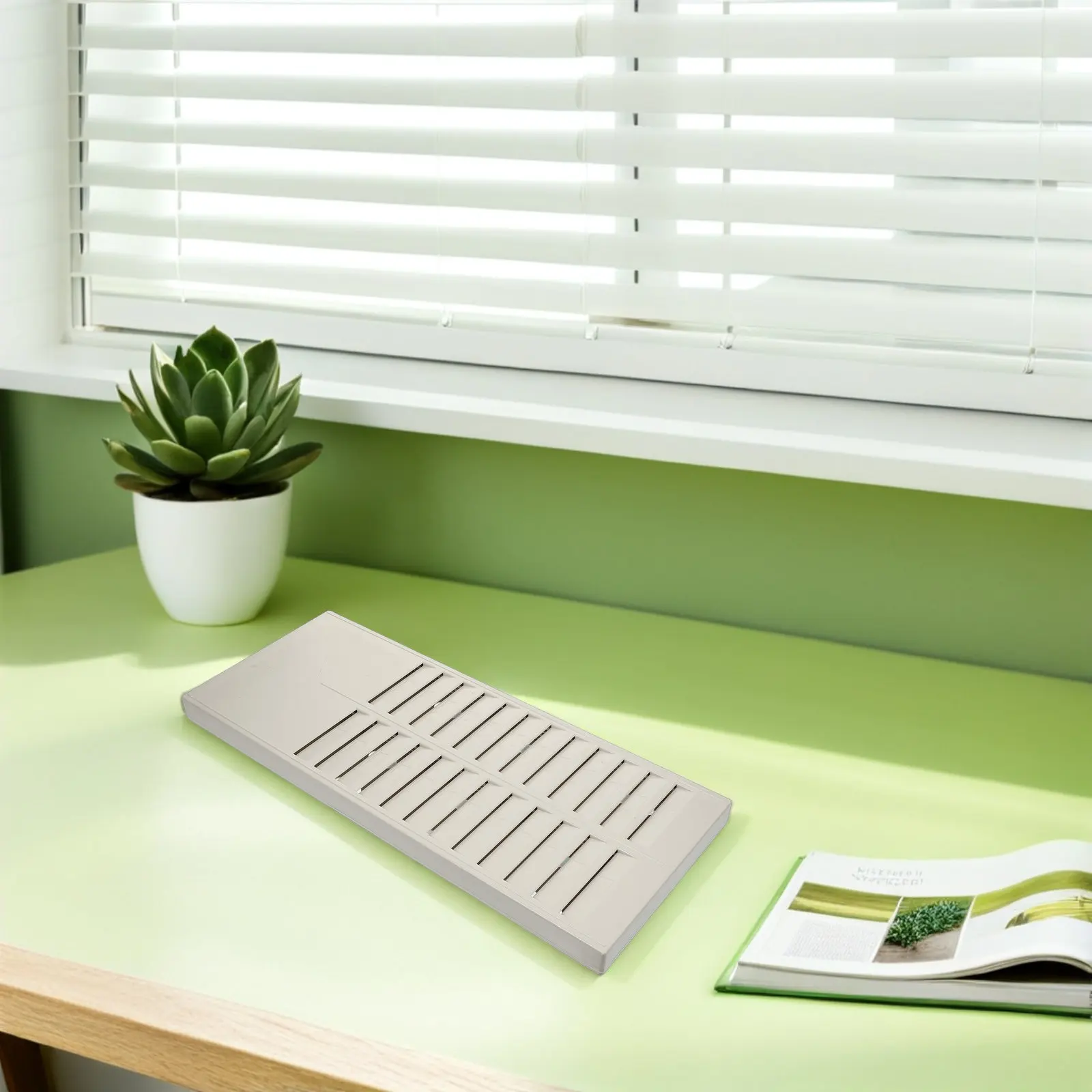 2Pcs 시간 출석 카드 랙 홀더 24 슬롯 플라스틱 직원 배지 주최자 급여 보관 데스크탑 사무실 펀치 시계