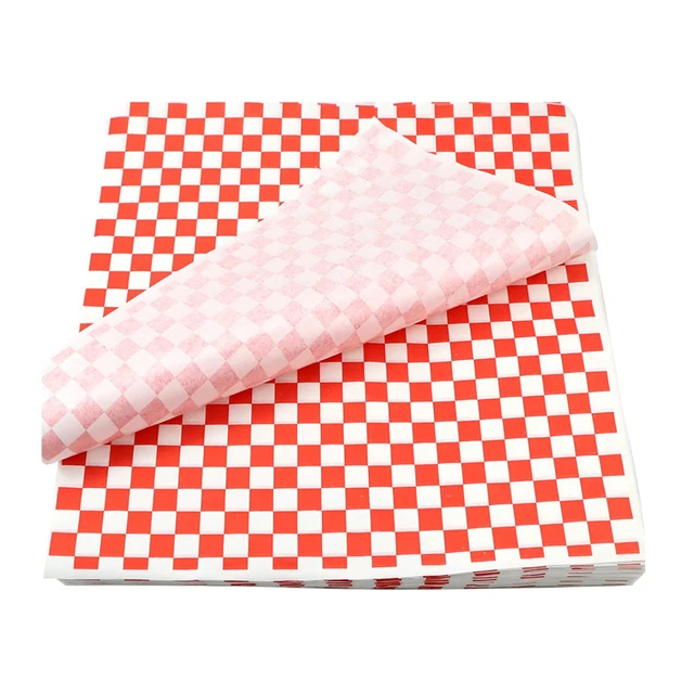 25-Pack Food Grade Wax Paper Wraps for Sandwiches, Burgers, and More