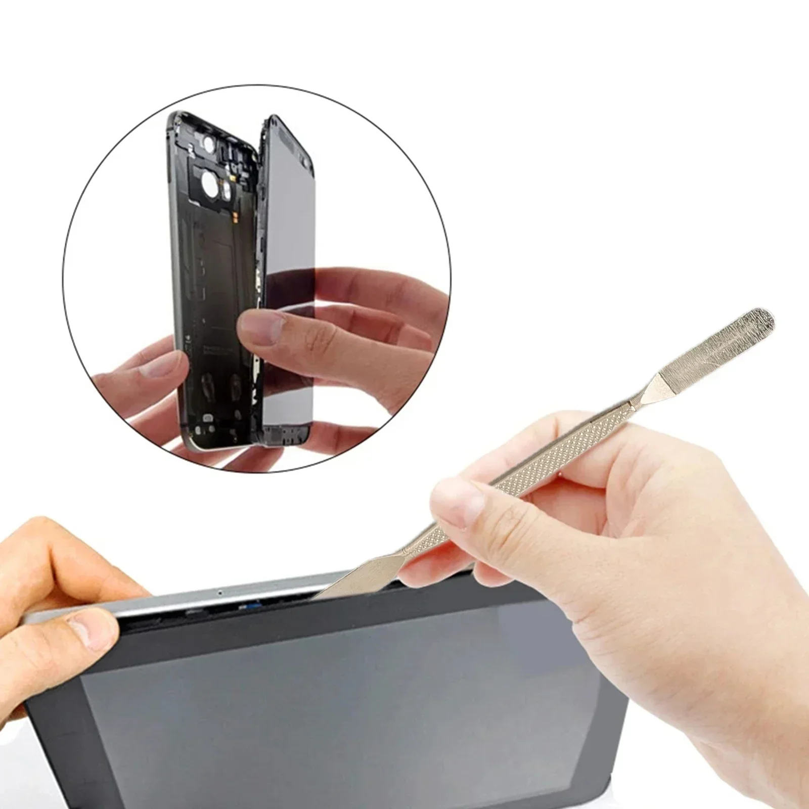 Phone Spudger Metal Tablet Pry Opening Repair Tools Phones Disassemble Blades Metal Crowbar Disassemble Kit Spatula Hand Tool Mobile Phone Repair Tools Kit Manual Disassembly Tool Screen Opening Tool Plastic Pry Tool