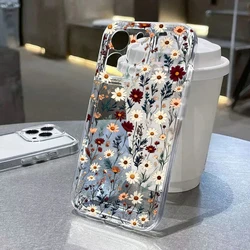 Chic Daisy Blue Flower Clear Phone Case - Samsung A15 5G 4G (S22508)