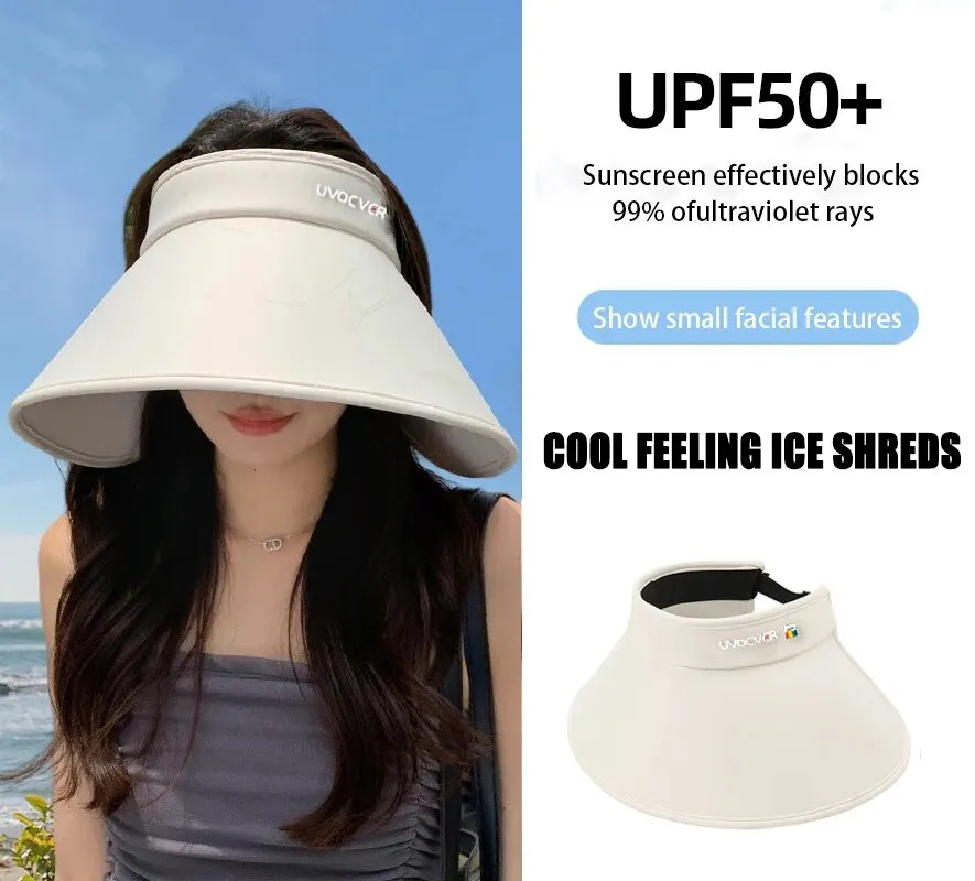 1Wide Brim Sun Hat Women's Large Uv Protection Golf Beach Korean