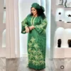 African Attire For Women Abaya Embroidery Plus Size Elegant Party Church Dress