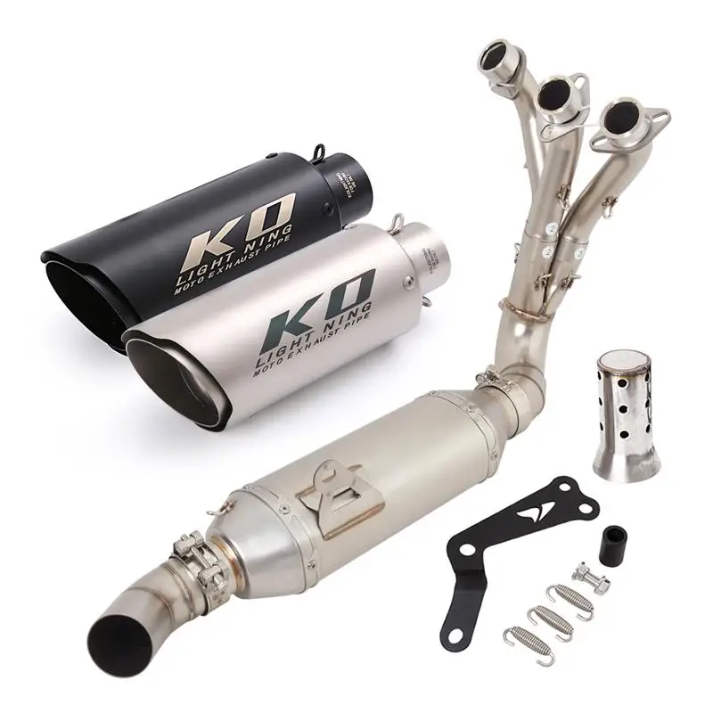 

Motorcycle Exhaust Muffler Tail Pipe Full Exhaust Ssytem Front Tube For YAMAHA Tracer 9/9GT 2021-2023 MT09 FZ09 2020-2023 XSR900