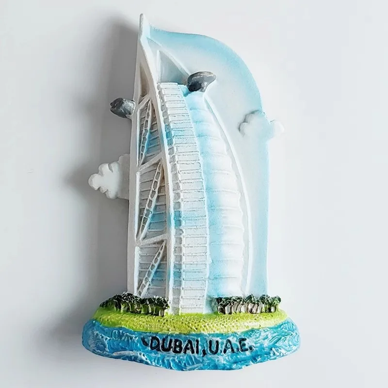 Magnete Frigorifero 3D Dubai Burj Khalifa - Souvenir Da Viaggio In Resina - Decorazione Casa E Cucina Dalla Cina