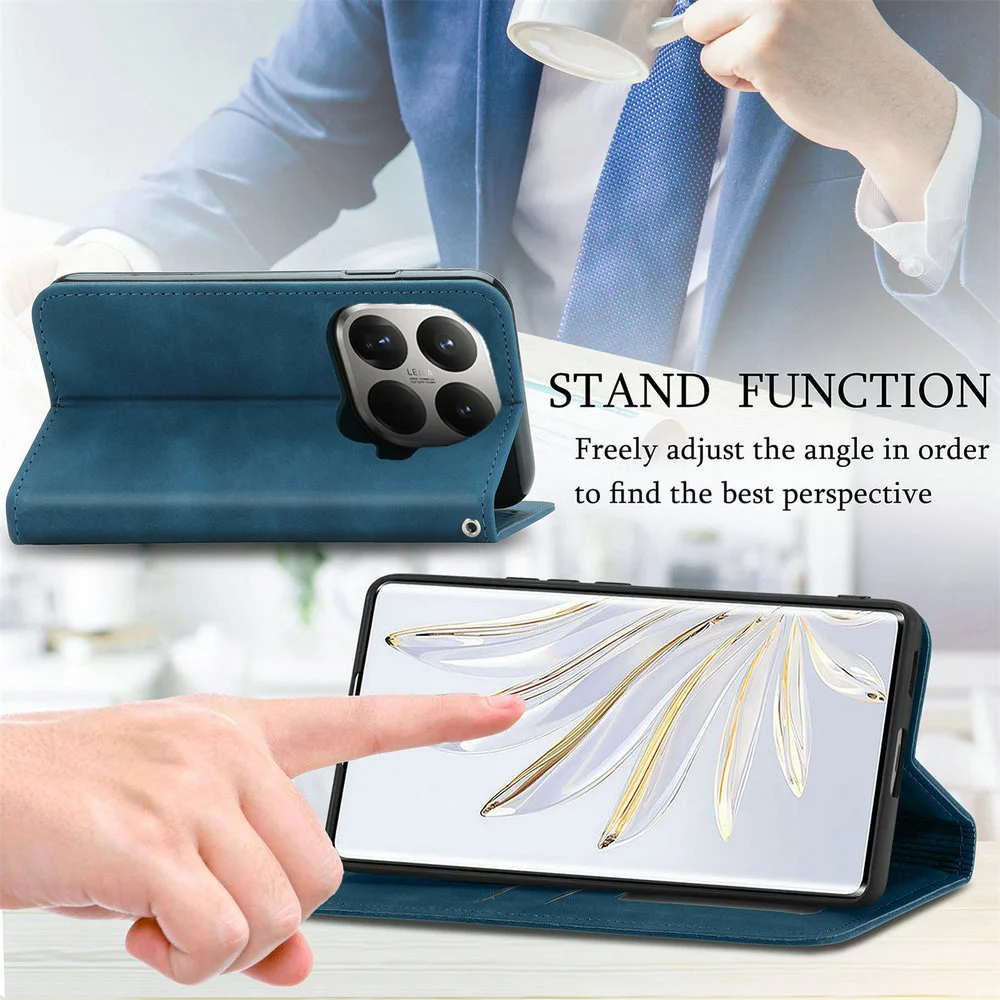 Luxury Leather Wallet Flip Case - Smooth, Elegant, Multi-Functional Cover