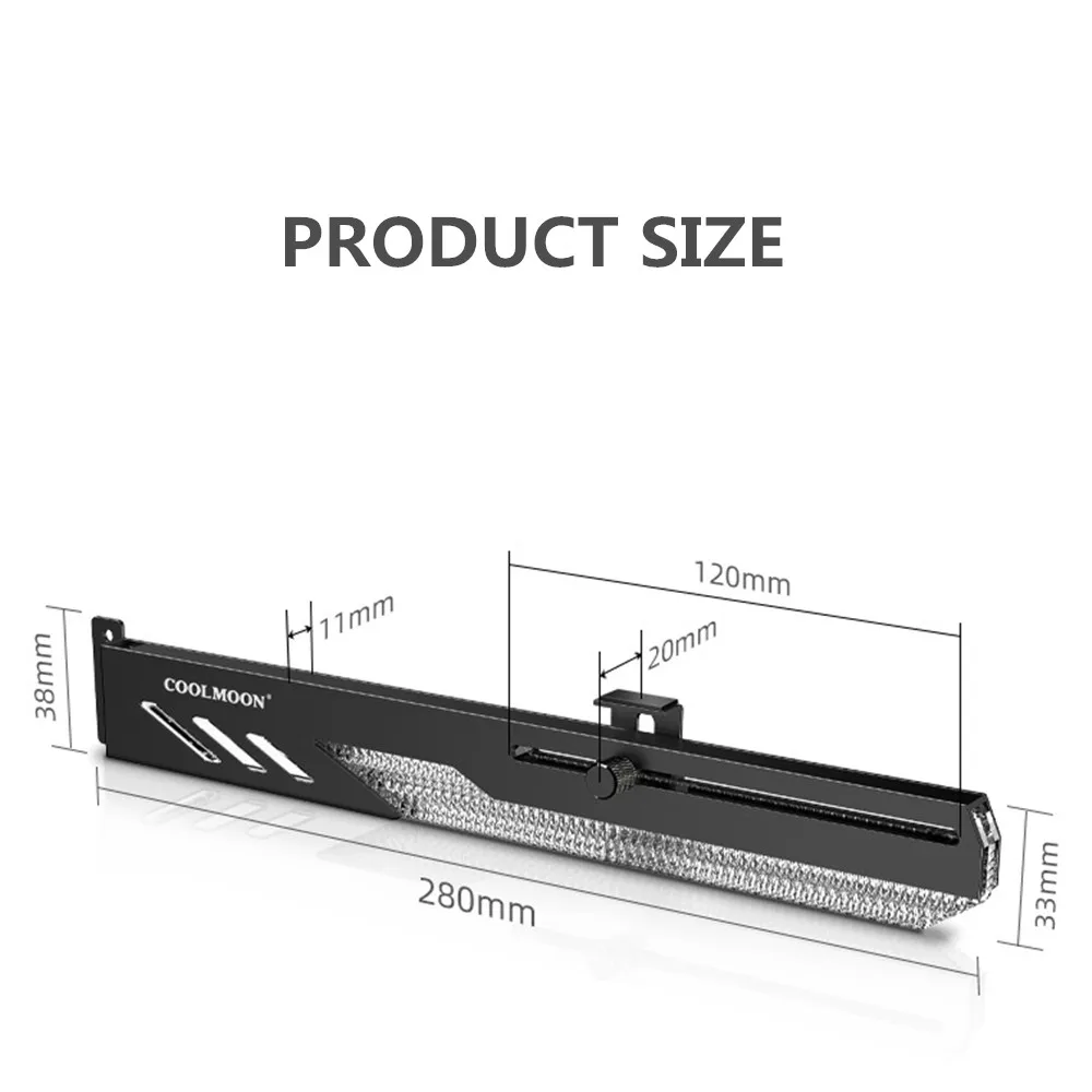 Coolmoon-suporte para Placa Gráfica Suporte para Placa de Vídeo Gpu Multi-interface Síncrono Decoração Chassis Horizontal Gt8 5v Argb - Imagem 6