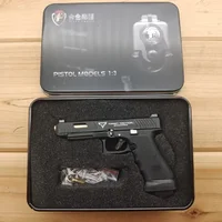 2024 NEW 1:3 G17 G34 TTI Taran Tactical Alloy Empire PUBG Mini Pistol Keychain Gun Fidget Shell Ejection Free Assembly 1