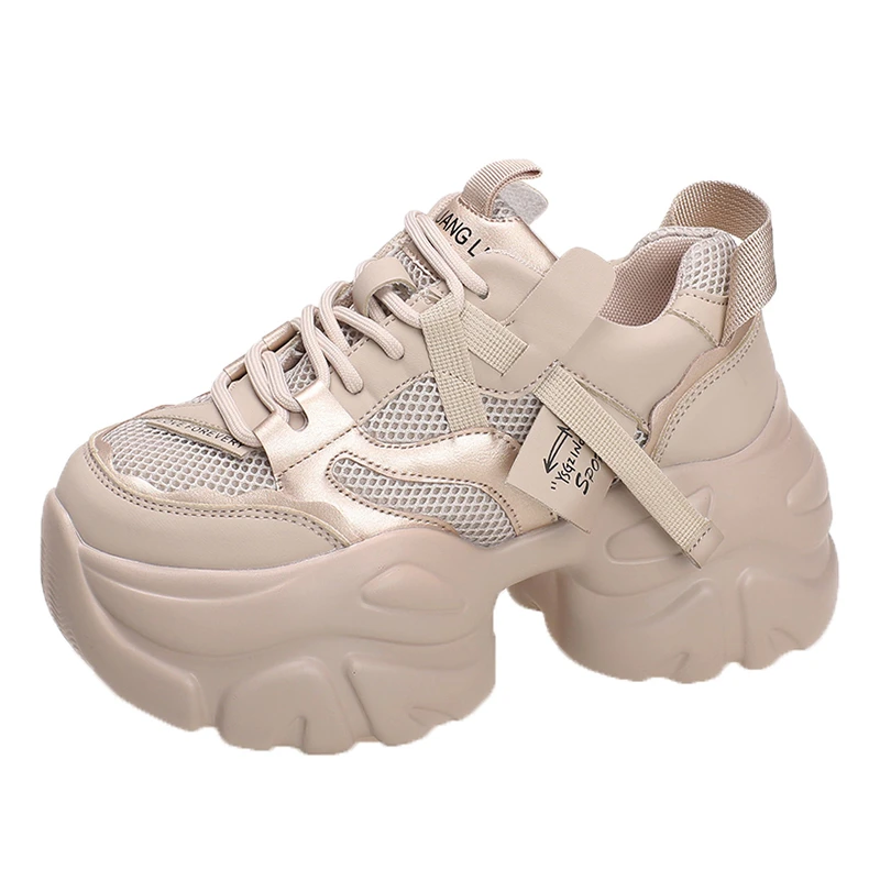 Heels Autumn Chunky Sneakers for Women 2023 New Breathable