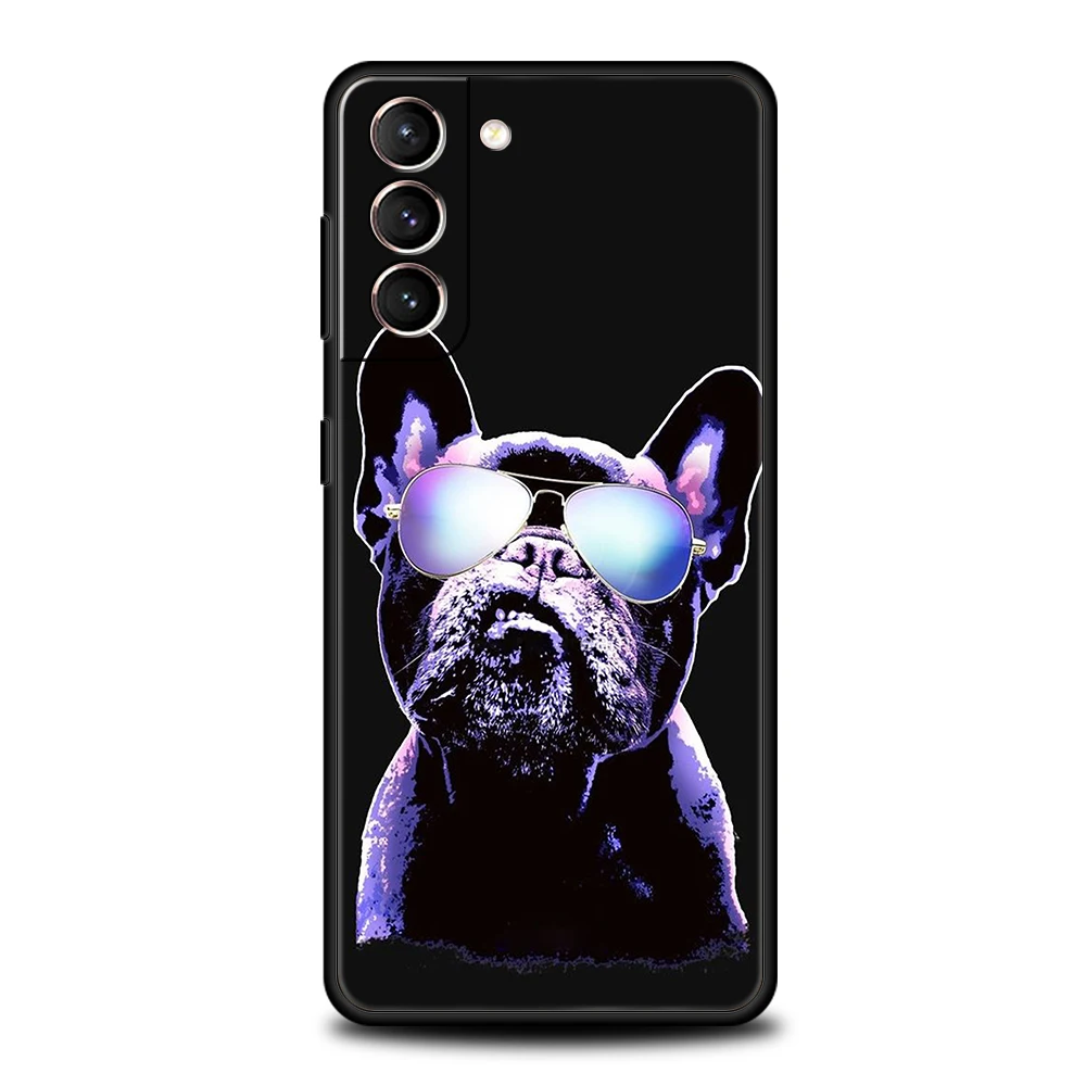 Niedliche Cartoon-Hund-Mops-Hülle mit französischer Bulldogge für Samsung Galaxy S24 S23 S22 S20 S21 FE Ultra S24 S23 S10 S10E S9 S8 Plus Handyhülle – Detail 3