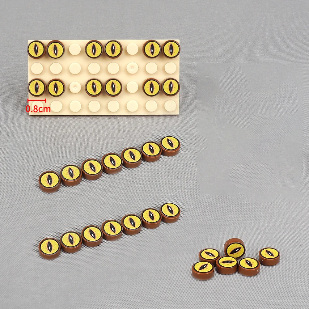 MOC 10PCS 98138 Printed Doctor's Magic Eye Building Blocks Horror Snake Eyes Compatible Board Bricks Particle Toys Children Gift 3