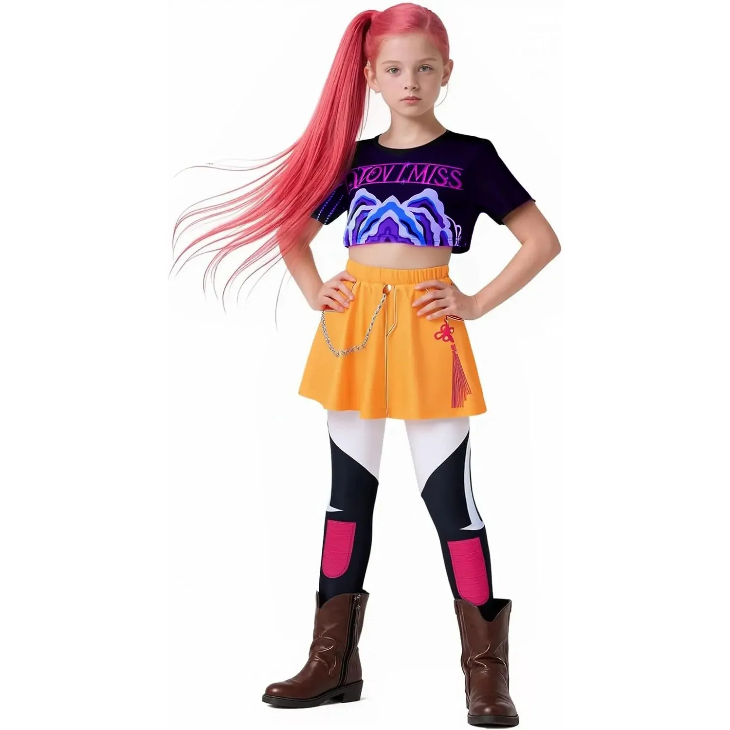 Huntrix Rumi Mira Zoey Cosplay Costume Perruque Scène