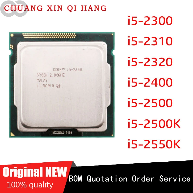 Utilizzato Per I5-2300 I5-2310 I5-2320 I5-2400 I5-2500 I5-2500K I5-2550K Usato Intel Core Quad-Core Lga 1155 Tdp Cpu Desktop Originale