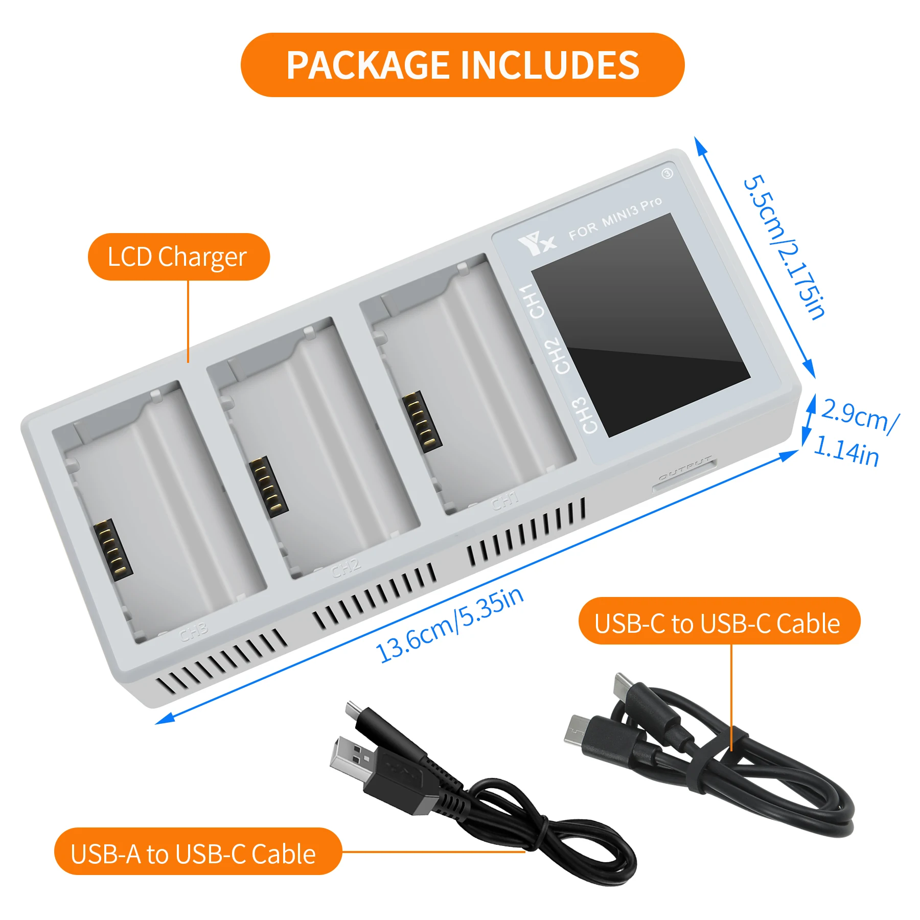 Description Picture 3 of item4in1 Battery Charging Hub for DJI Mini 4 PRO Drone Charger 4 Batteries Intelligent Flight Battery For DJI Mini 3 Pro/Mini 3
