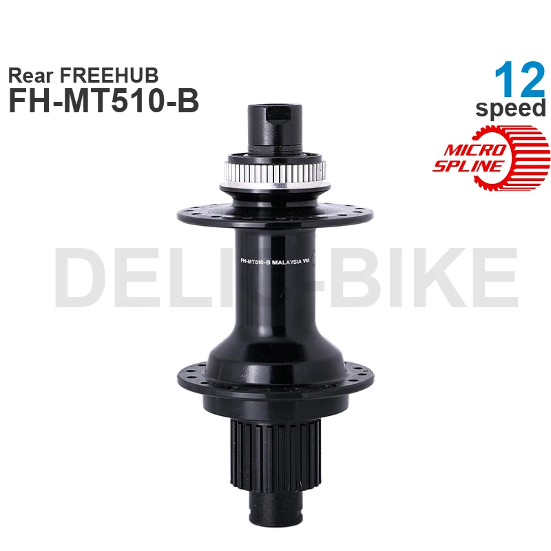 SHIMANO 디스크 브레이크 리어 FREEHUB FH-MT510-B 마이크로 스플라인 E-THRU 액슬 12단 오리지널 부품