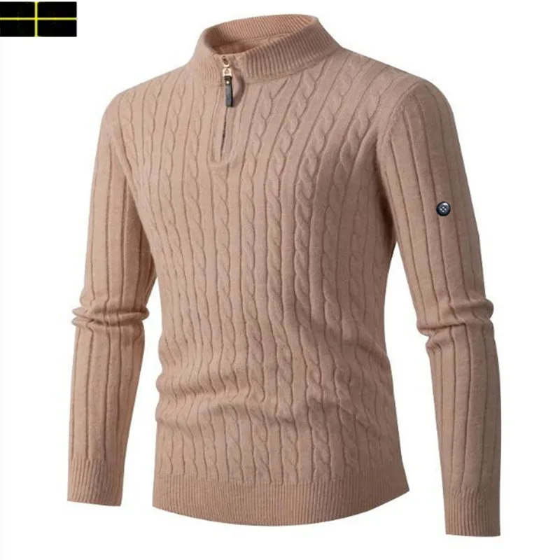 Men's Sweatshirt Spring Thickened Pullover Men's Hoodie Half-Zip Pullover Outdoor Sweatshirt Autumn Solid Color Turtleneck lordloar half zip up sweatshirt skyblue
