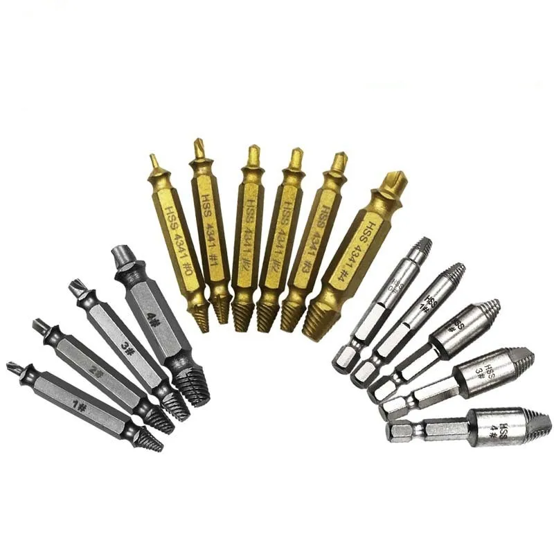 Broken head screw extractor screwdriver batch head double-head extractor sliding tooth broken screw removal removal tool