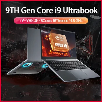 15.6 Inch Laptop Intel Core i9 10885H i7 12700H Windows10/11 Por 2*DDR4 2*M.2 SSD Ultrabook Computer Fingerprint Unlock WIFI5 BT 1
