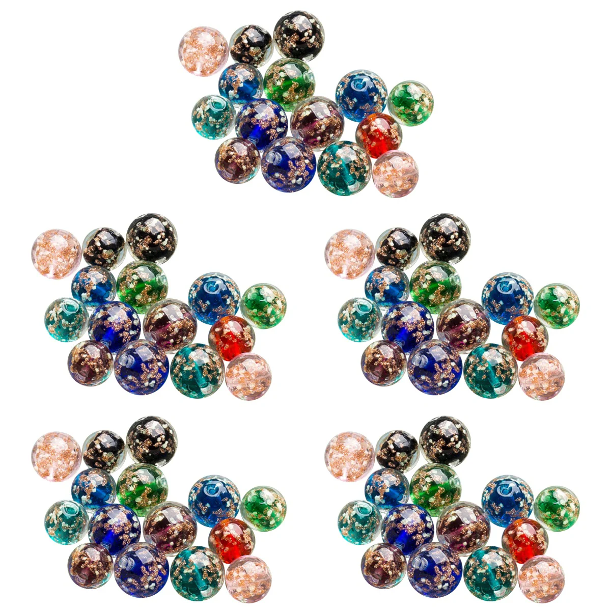 

100 Pcs Lighting Miss Friendship Necklace European Spacer Bead Round Glass Beads