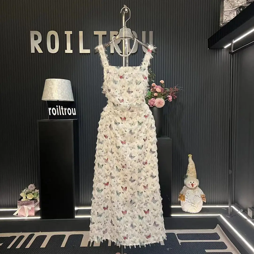 New Chinese style Chinese  dress for women in spring/summer 2024, new design waist cinching feeling long dress