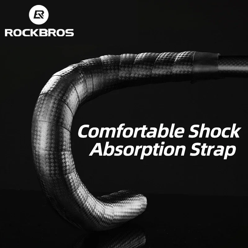 Bike Handlebar Tape Bicycle Accessories ROCKBROS Bicycle Handlebar Tape Non-Slip Shock Absorbing Damping Cycling Road Bike Ultralight Handle Belt Wraps