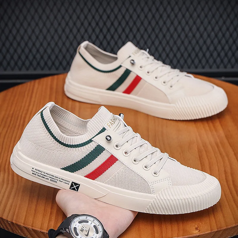 

Men Casual Daily Sneakers Loafers Light Breathable Durable Cushioning Anti-Slip Outsole Flats Shoes Fashion Male Stylish Shoes