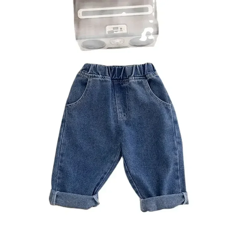 MILANCEL Baby Pants Solid Kids Jeans Casual  Boys Denim Pants Soft  Girls Fashion Trousers 5