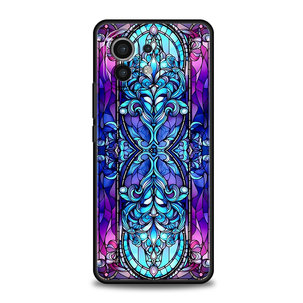 Elegant Sun and Moon Glass Pattern Phone Case - Soft TPU Cover