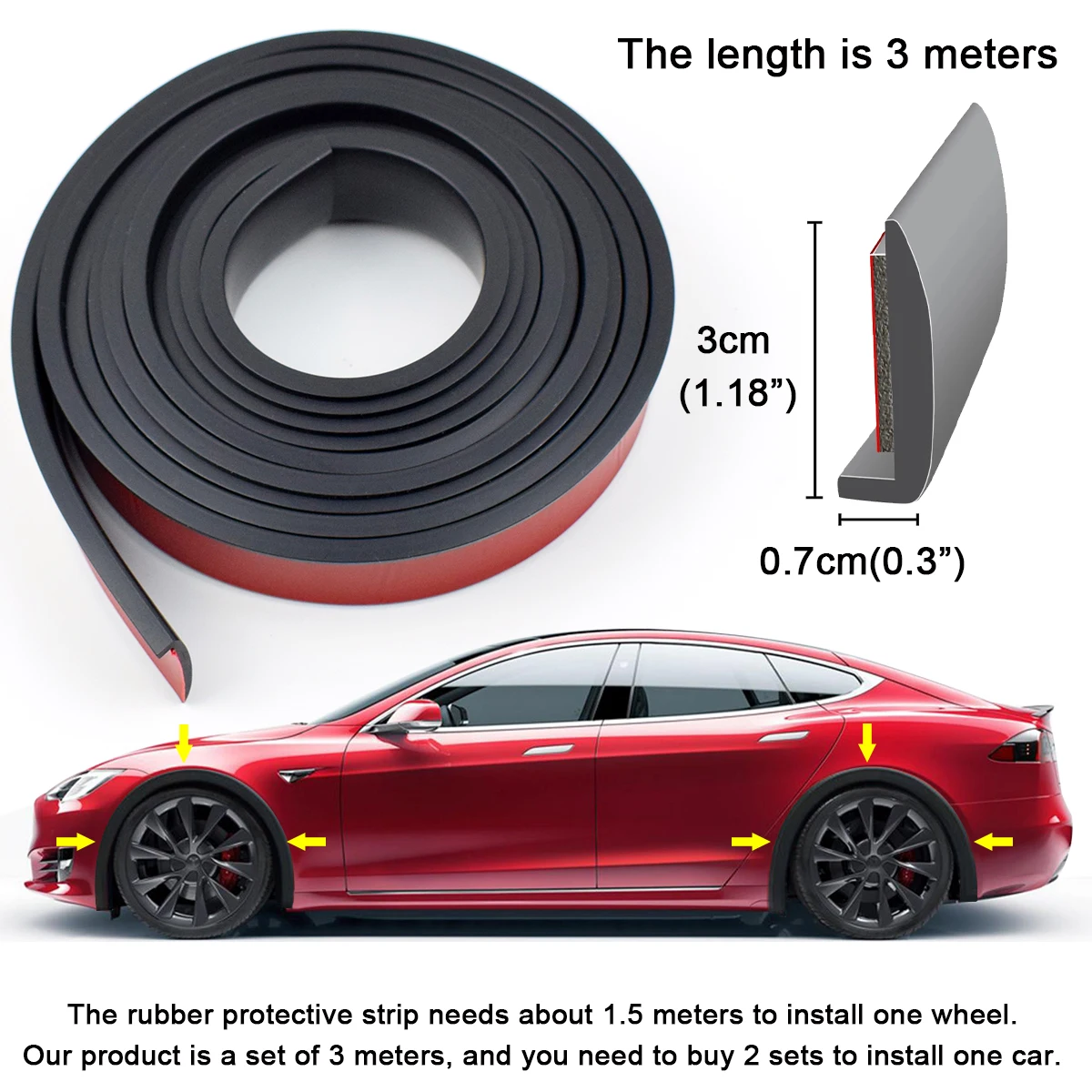Garde-boue Pour Tesla Model X 2016-2021 – Avant/arrière Gauche/droit – Protection Aile Et Style Aérodynamique