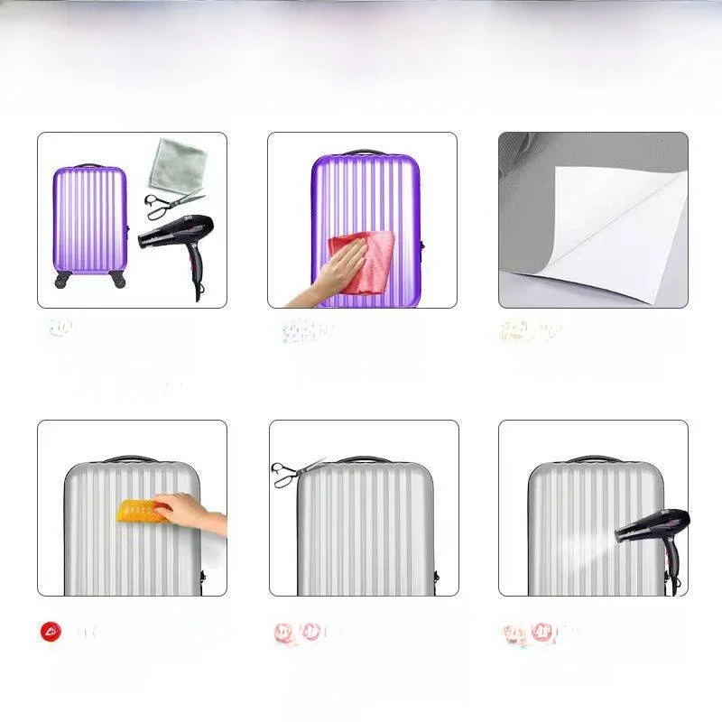 여행용 가방 수리 패치 플라스틱 쉘 리노베이션 균열 수리 가죽 상자 파손 수리 패브릭 패치 수하물 스티커