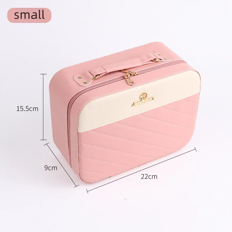 Large-capacity Cosmetic Bag PU Soft Waterproof High-color Cosmetic Case Multifunctional Skincare Organizer Makeup Bag Wholesale