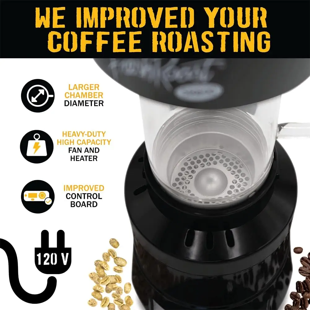 800  Coffee Bean Roaster  Roast Coffee At Home  Heat Settings  Convection Fan Control  Digital Status Di 5