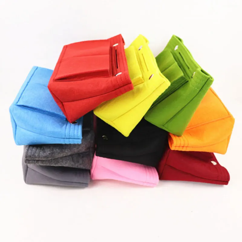 Felt Cloth Insert Bag Cosmetic Organizer Insert For Women Luxury Tote Handbags Makeup Bags Inner Pouch Liner Bag Purse Organizer 2