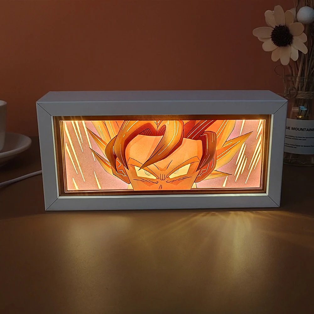 Anime Light Box Eyes 3D Paper Cut Kids Night Light Shadow Box Led Room Light Anime Lamp For Children\'S Room Desk Light Kids Gift
