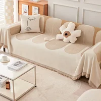 Customizable Sofa Throw Blankets Outdoor Camping Picnic Large Blanket Leisure Relax Beach Towel white Travel Rug Tassels Linen 2