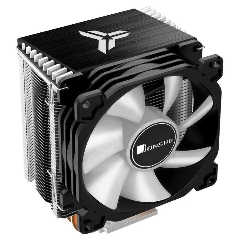 JONSBO 12V Cooling Fan 4 Heat Pipes CPU Radiator PWM 4 Pin CPU Tower Cooler Temperature Control Hydraulic Bearing for AMD/Intel