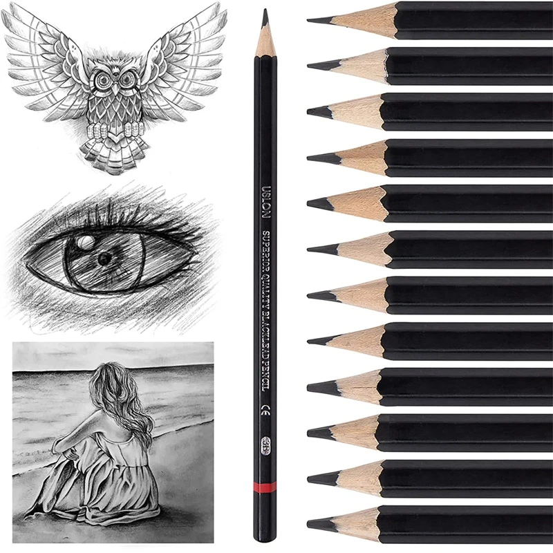 12Pcs Professional Pencil Set Drawing Sketch Pencils Art for Drawing  Graphite Pencils(8B - 2H) for Beginners Pro Artists - AliExpress