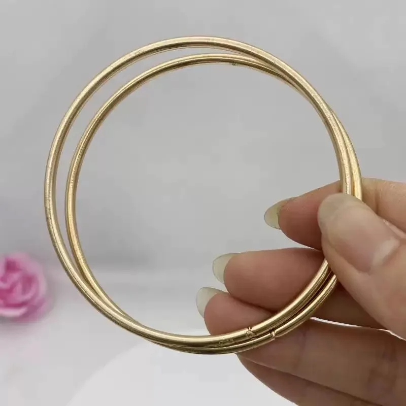 1/3Pcs DIY 금속 라운드 가방 손잡이 수하물 하드웨어 핸드백 용 액세서리 DIY 교체 O-링 골드 실버 지갑