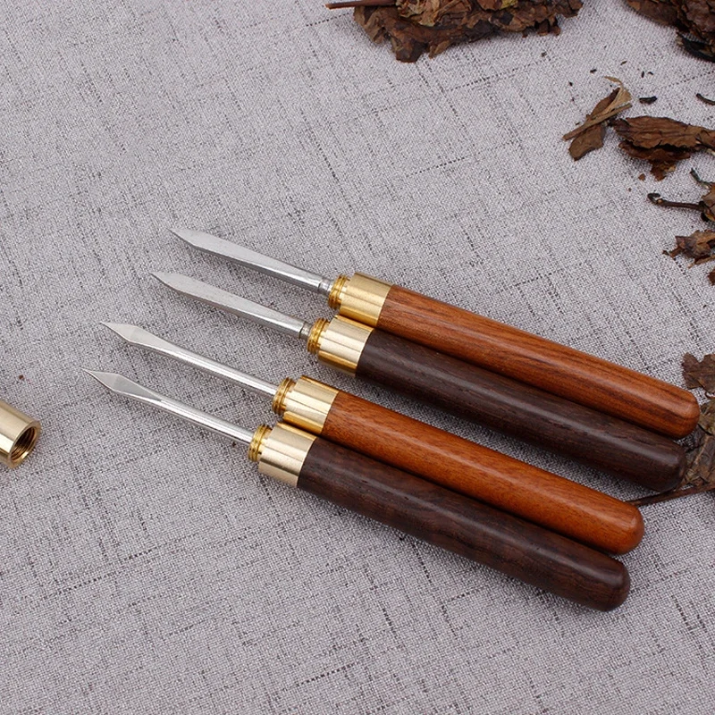Tea Knife Cone Tea Needle With Black And Ebony Handle Breaking Prying Puer Brick Professional Tools Ceremony Accessories