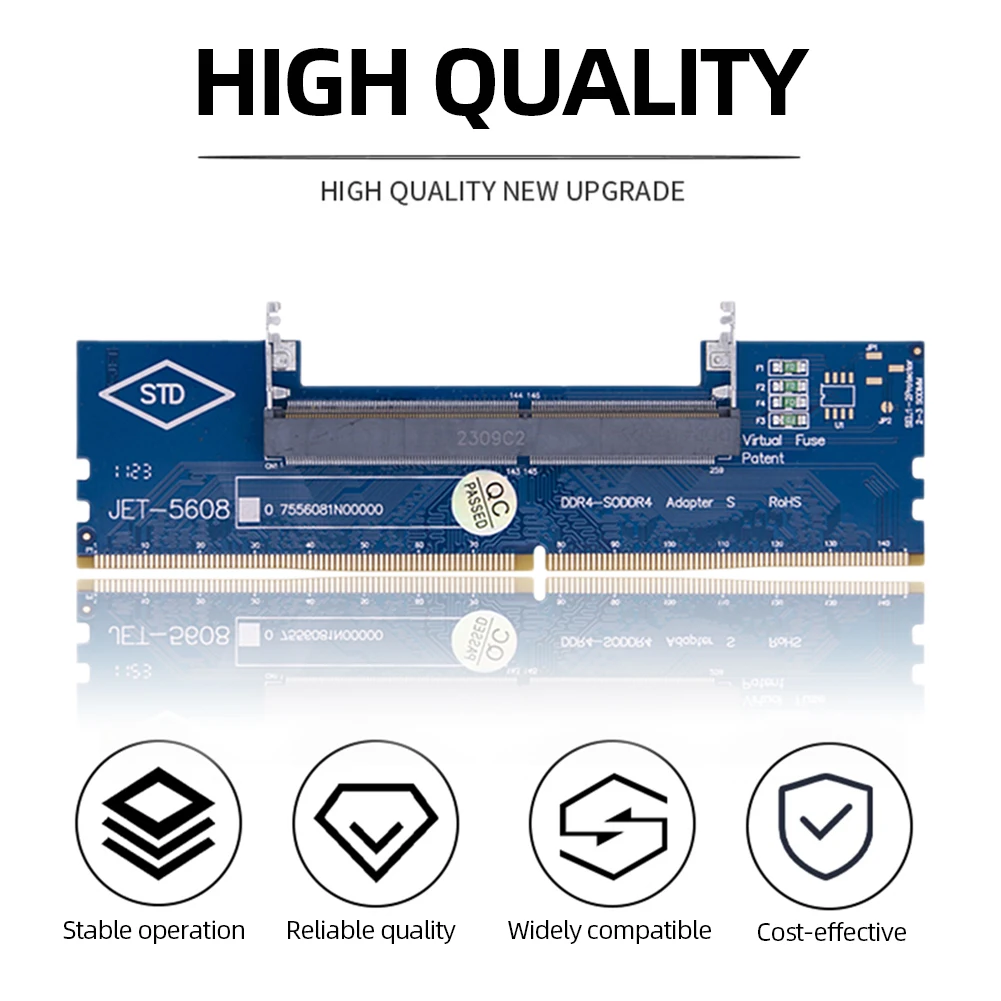 노트북-데스크탑 RAM 어댑터 DDR4 DDR5 SO-DIMM-PC DIMM 변환기 메모리 업그레이드 모든 마더보드 구성에 대한 플러그/플레이