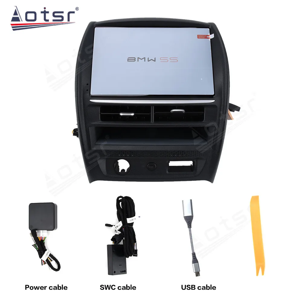 Pannello di Controllo Climatizzatore Posteriore con Ricarica Wireless e CarPlay Wireless per BMW Serie 5 G30 / Serie 6 GT G32 2017-2023 - immagine 2