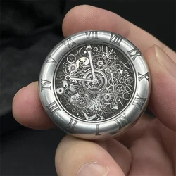 Clock Gear Haptic Fidget Coins EDC Adult Metal Fidget Toys Autism Sensory Toys ADHD Hand Spinner Anti-anxiety Stress Relief Toys